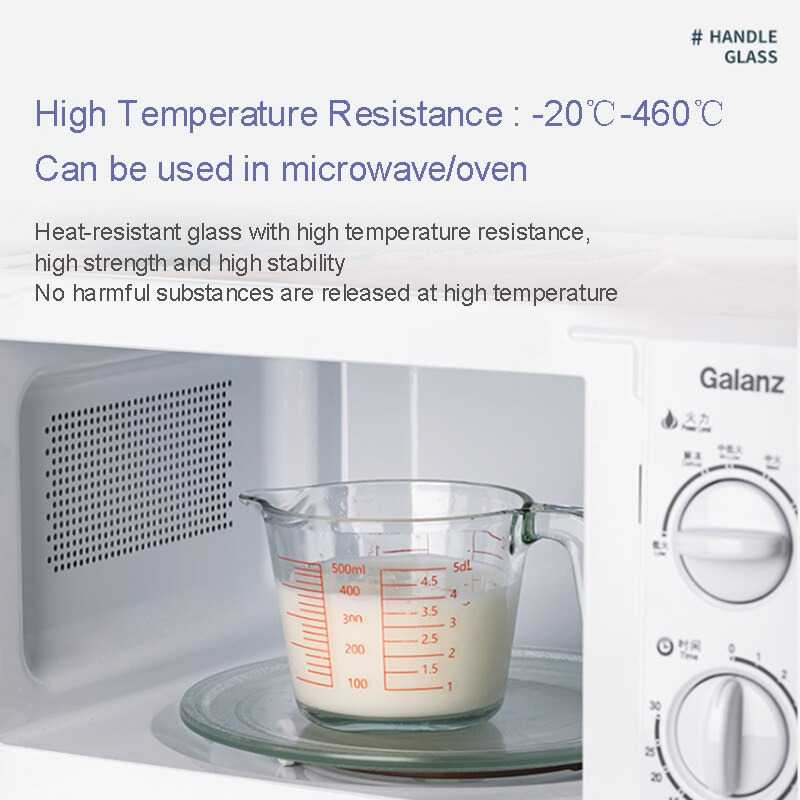 HUANMU Cangkir Gelas Ukur Takaran Microwave Heating Glass - GG-18