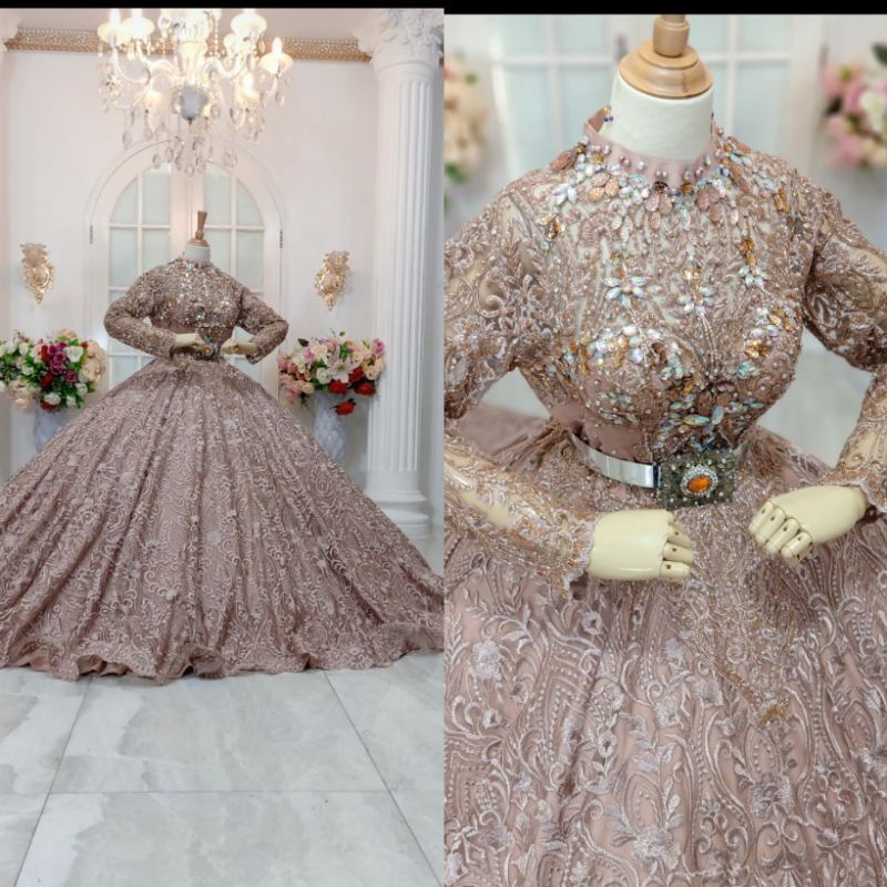 GAUN PENGANTIN BARBIE  BEREKOR MODERN//GAUN WEDDING MEWAH BEREKOR //GAUN