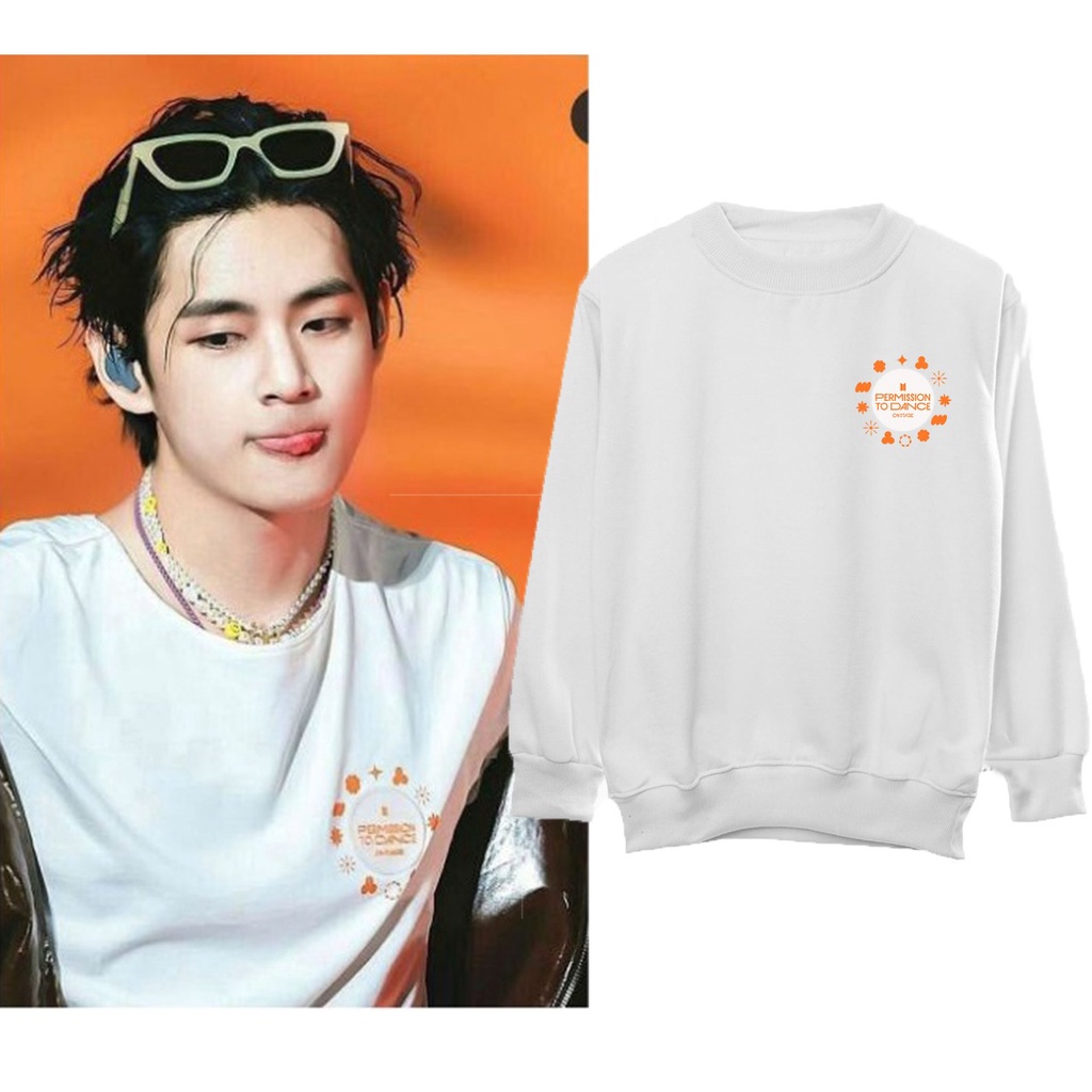 sweater basic Bangtan Taehyung Logo Bunga Las Vegas