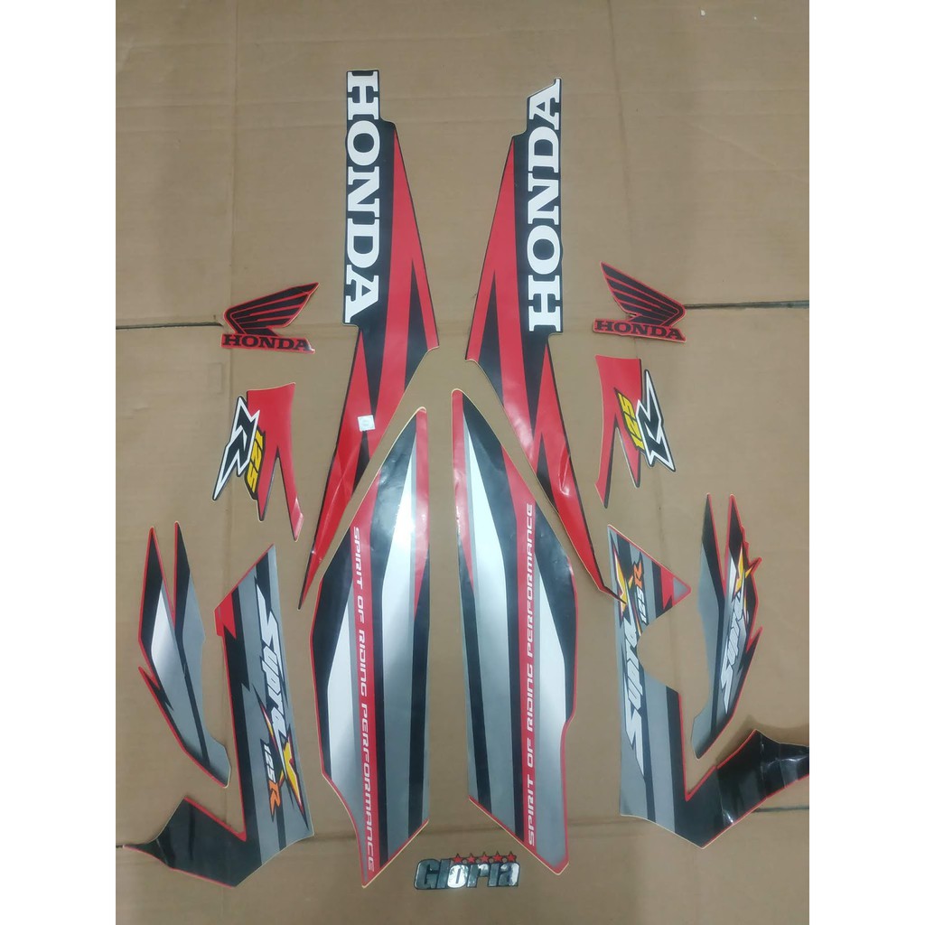 Striping List Body Supra X 125 R tahun 2006- Merah