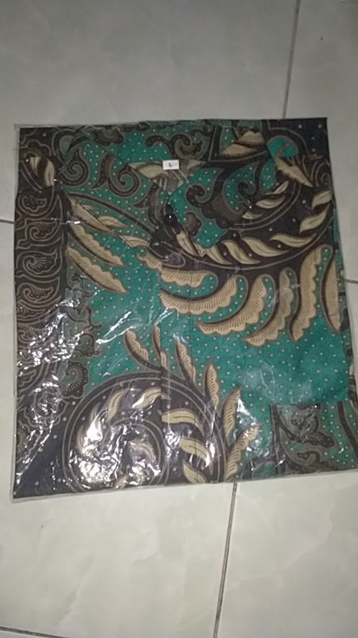 Size M L Xl Xxl Jumbo Bswart Batik Hrb026 Kenongo Hem Batik Daun Untir Ijo Kemeja Batik Pria Bigsize