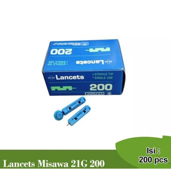 JARUM BEKAM MISAWA 21G - BLOOD LANCETS MISAWA isi 200