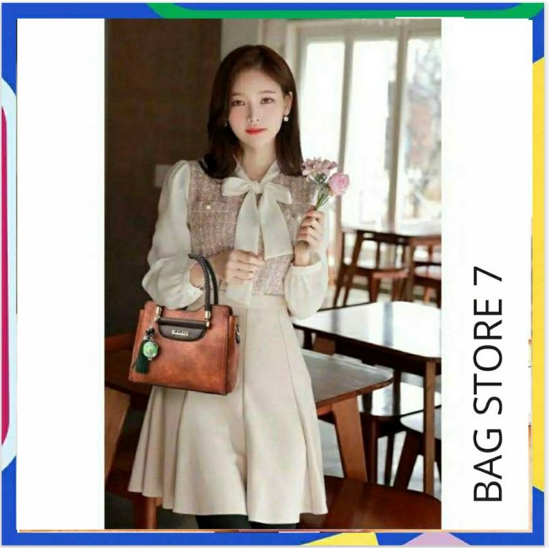 TAS HAND BAG WANITA SHOULDER BAG IMPORT KOREA BRANDED  KULIT PREMIUM  MURAH BATAM / BAG STORE 7