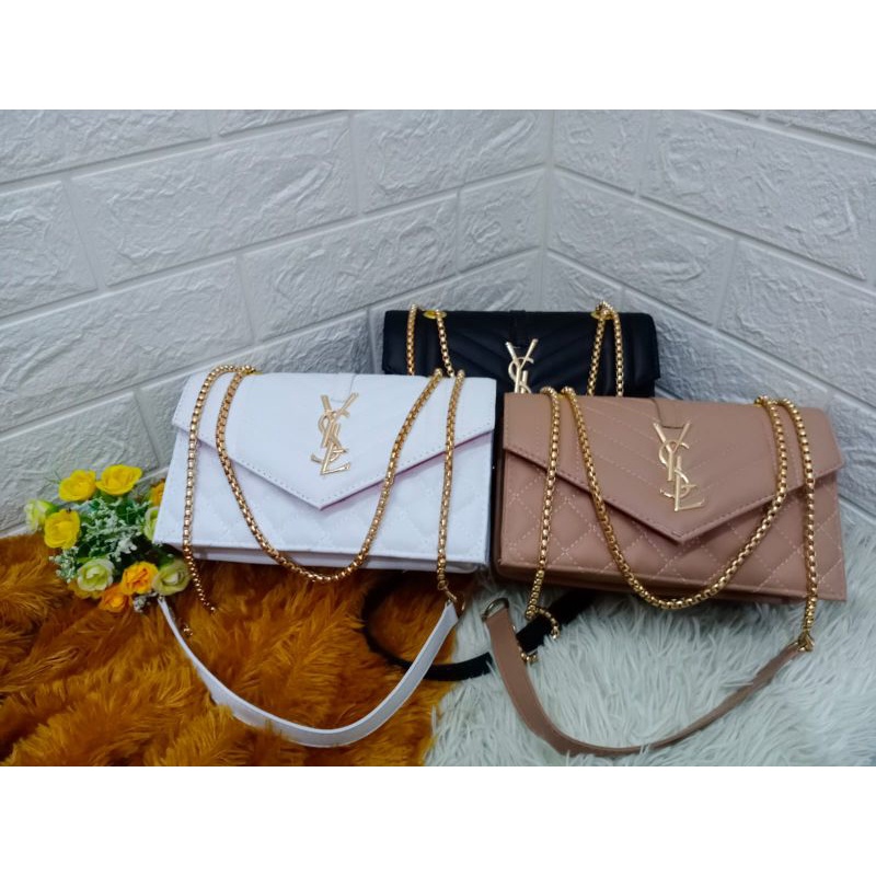 TAS SLEMPANG VSL BORDIR TALI RANTAI ULIR UK 22X16CM