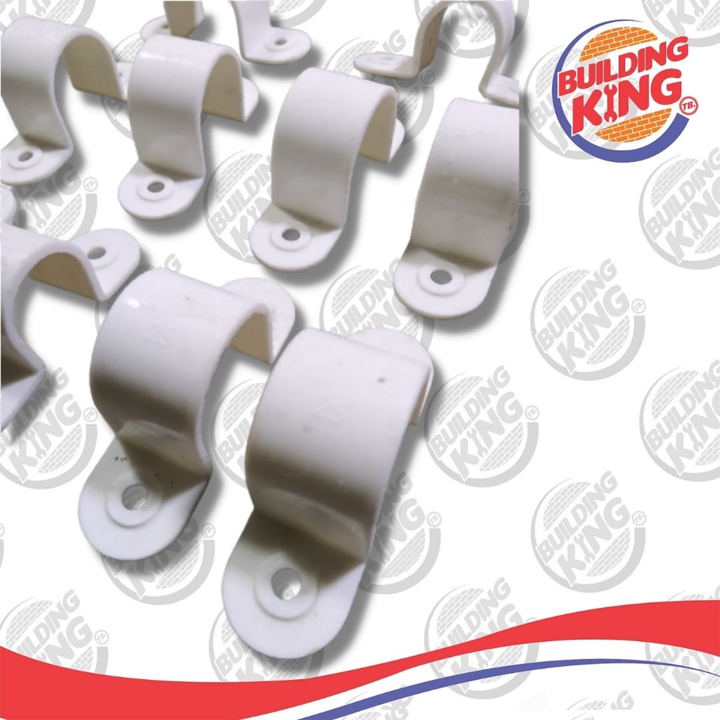 Clipsal Klem Pipa Conduit 25 mm Putih White / Clamp Pipa Listrik 25mm