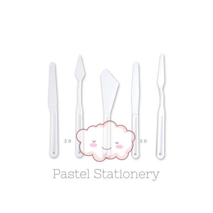 

V-Tec TS5 Clay Tool Set Knife Plastik Pisau Ukir Putih Pottery Sculpting