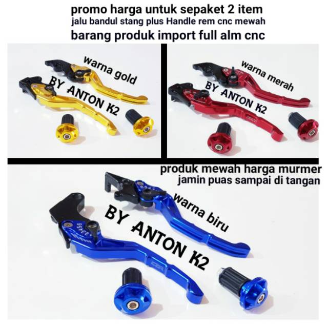 HANDLE REM BRAKE PLUS JALU BANDUL STANG VARIASI MOTOR SATRIA FU-TIGER-CBR 150-SONIC 150-VIXION NEW