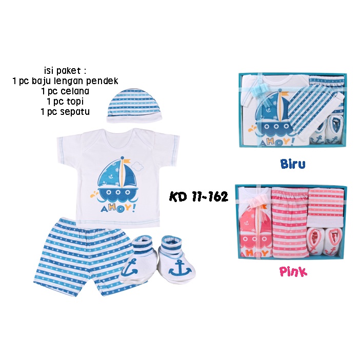 Kiddy Baju Set Bayi Jumper Bayi / Gift Set Anak Jumper Motif Bear Dan Landak With Box