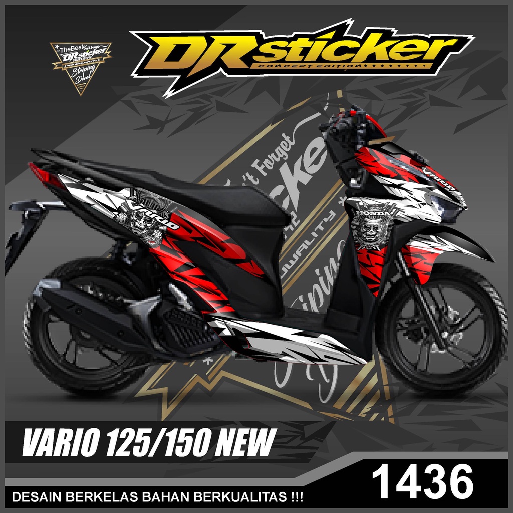 Dekal Sticker VARIO 125/150 NEW Full Body Stiker Skotlet VARIO Desain Tengkorak Stiker full body VAR