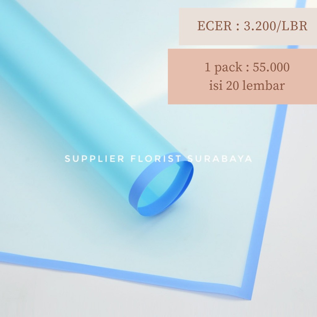[1 PACK : 20 LEMBAR] TRAWANG FULL COLOR CELLOPHANE 58CM X 58CM KERTAS BUNGA WRAP BUNGA KOREA PAPER FRAME TRAWANG
