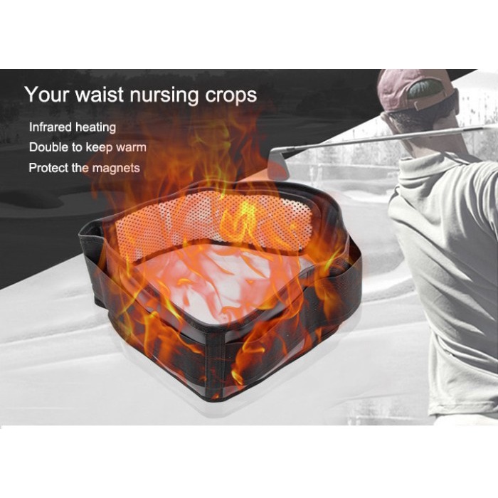 HM_Waist Tourmaline Self heating Magnetic Therapy Back Waist Support Belt