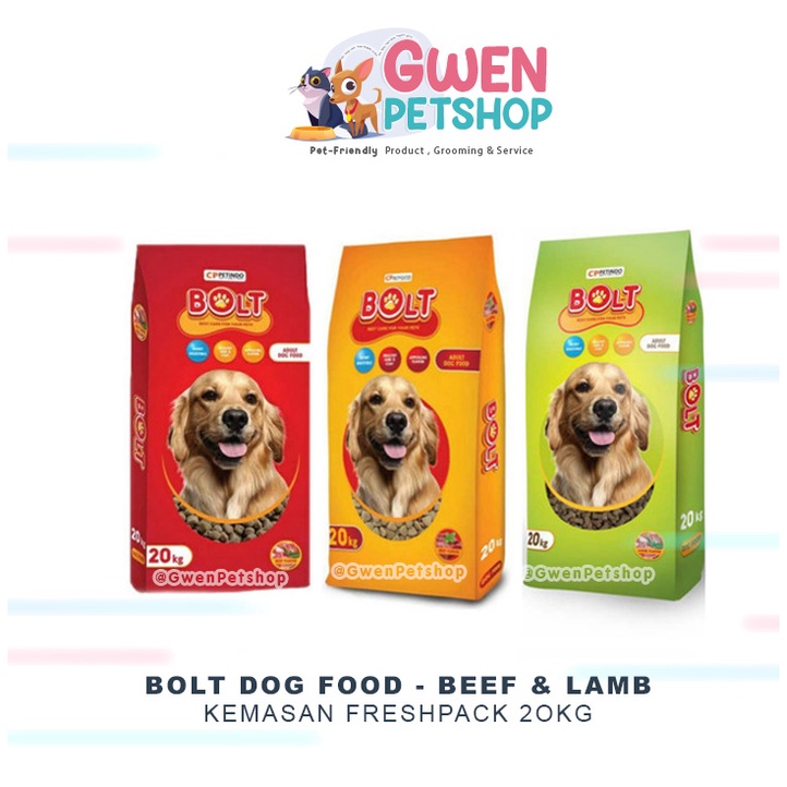 (EKSPEDISI) Bolt dogfood 20kg - Makanan Anjing BOLT - 20kg