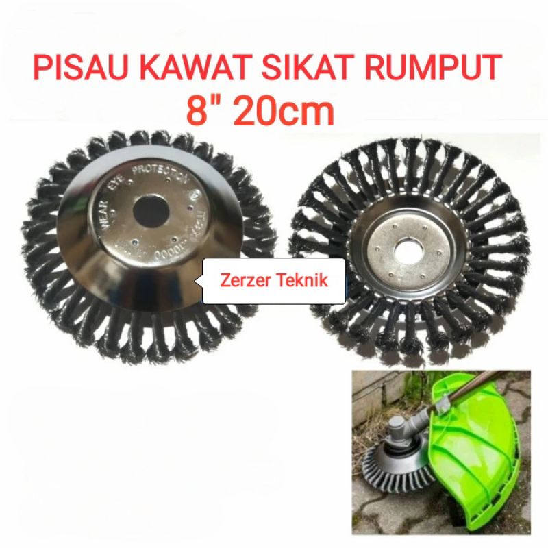 PISAU KAWAT SIKAT RUMPUT 8" 20CM