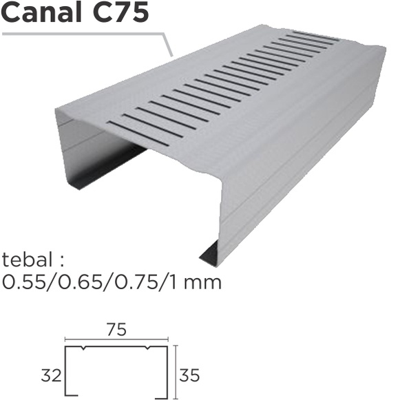Truss - Canal C75 Big / C80 - Tebal 0.75