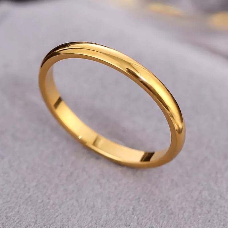 Cincin Polos Tunangan 3mm Cincin Nikah Pria dan Wanita Titanium