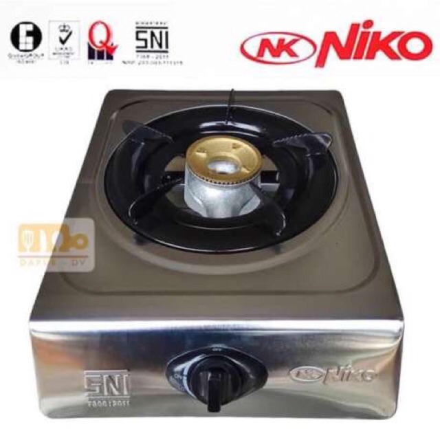 Kompor gas 1 tungku Niko stainless steel | Shopee Indonesia