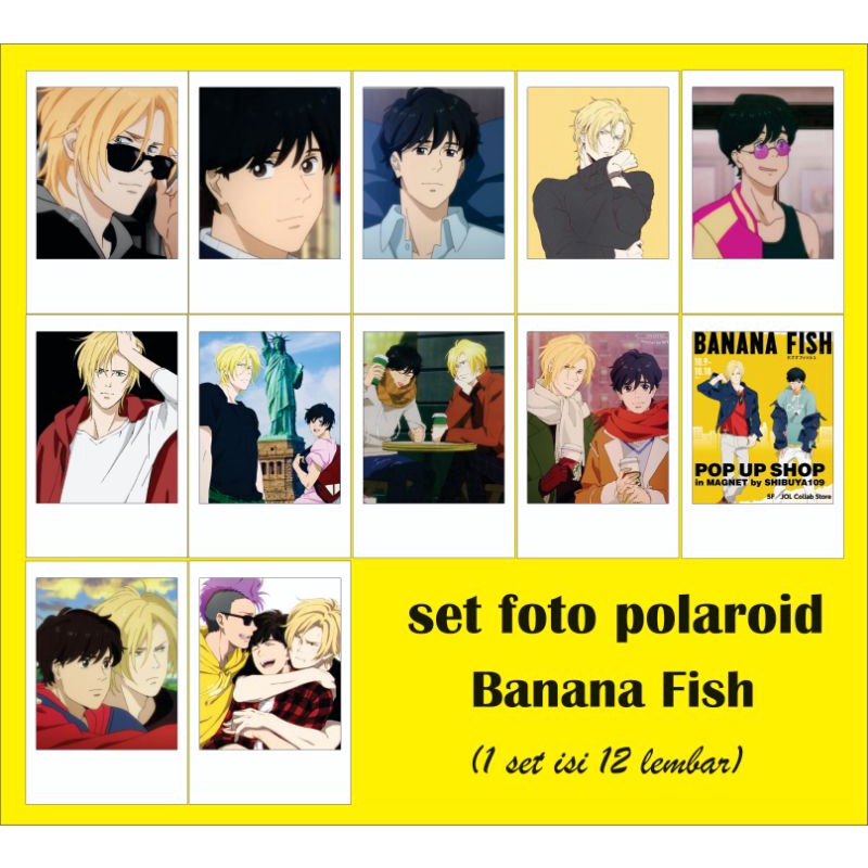 set foto/mini poster anime manga banana fish