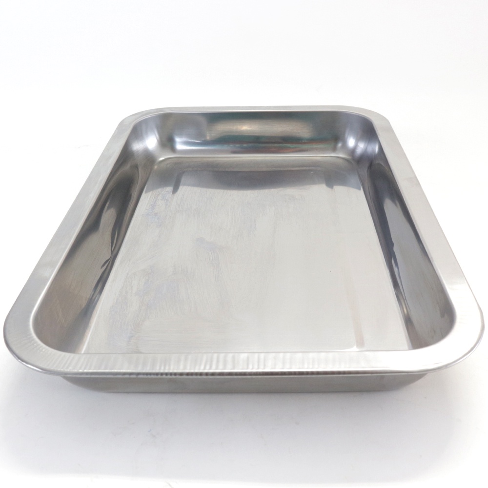 FM - Nampan Baki Stainless Steel 32 x 22 x 4 cm serbaguna