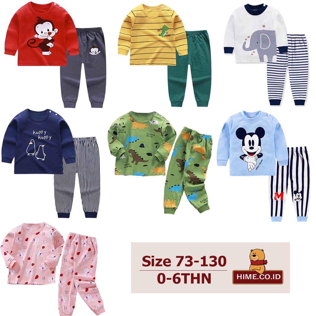 PIYAMA ANAK /BAJU TIDUR BAYI ANAK 0-6 TAHUN