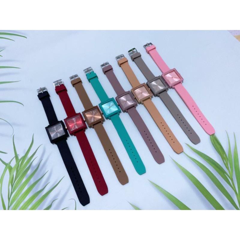 (Grosir)Jam Tangan Wanita  ZK ￼Kota Strap Rubber/Karet(Terima Cod)Murah Terlaris