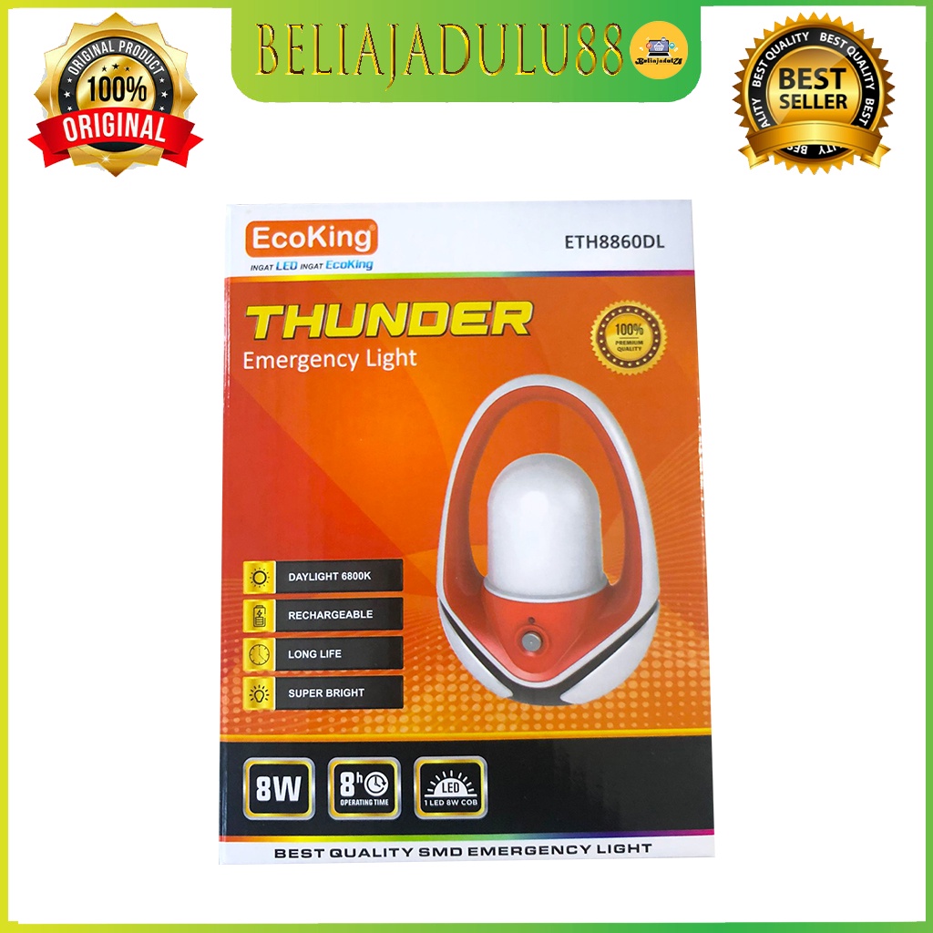 Beliajadulu88 lampu emergency lampu darurat 8watt ecoking thunder ETH8860DL