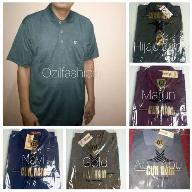 Kaos Polos Kerah Korea /Kaos Dewasa /Kaos Pria Size M, L ,XL