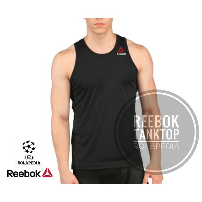 Kaos Running  singlet REEBOK baju gym fitness training pria