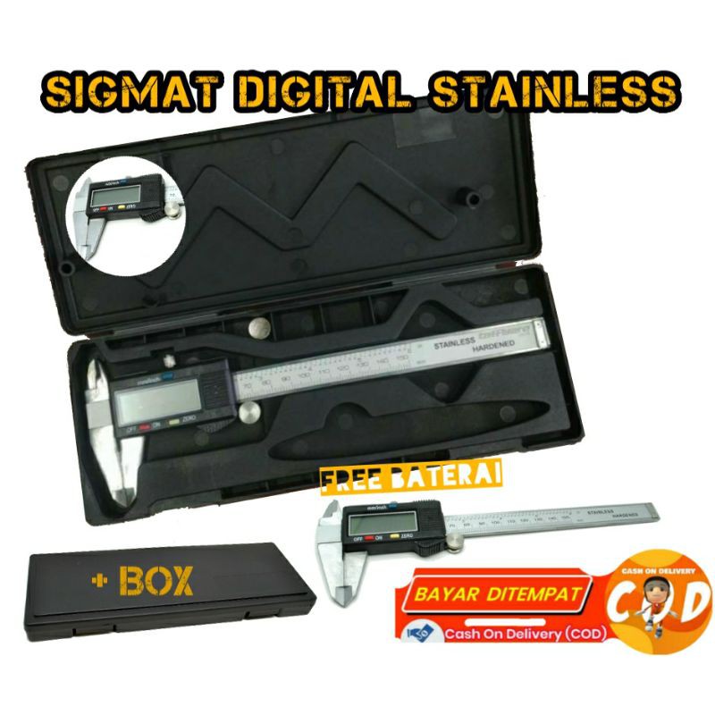 Jual Alat Ukur Jangka Sorong Sigmat Digital Kaliper Sketmat Jangka Sorong Digital Stainless