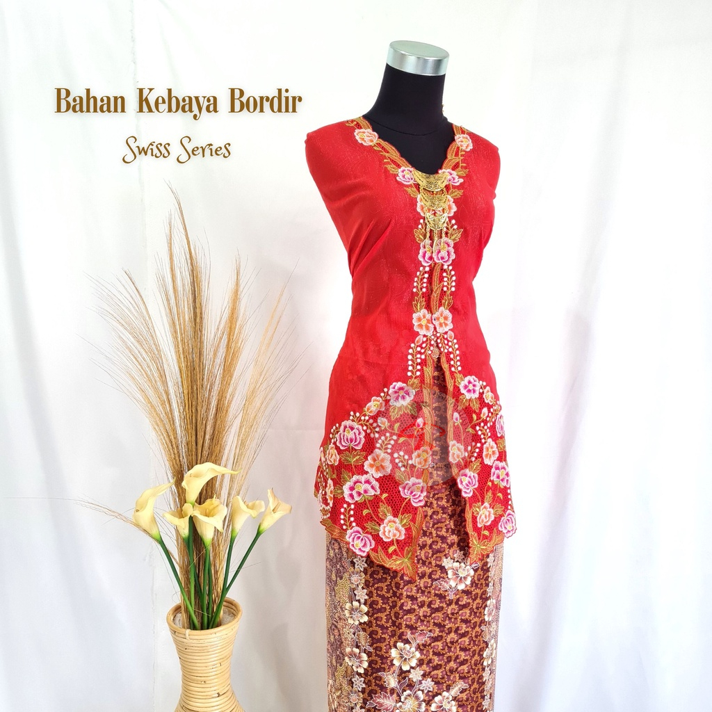 Pusat Bordir Tasikmalaya - Handmade kain Bahan Kebaya Encim Kebaya Bordir Lace Swiss
