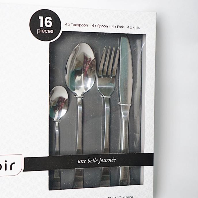 SENDOK GARPU PISAU ALAT MAKAN BLANC NOIR 16 PCS CUTLERY SET - PREMIUM