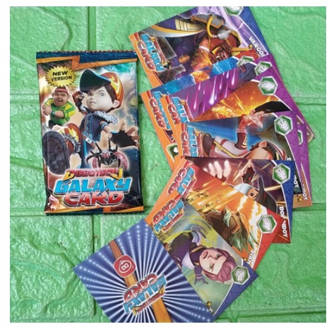 ☄️NEW✨〖TERLARIS〗  Kartu / Trading Card Game Boboiboy Galaxy 1 Pack isi 10 Kartu Merek DG KARTU FOIL 