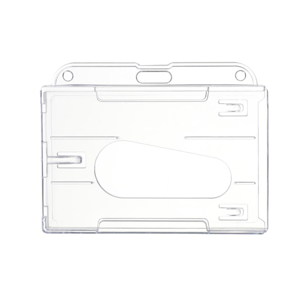 Top 1 / 3pcs Case Cover Pelindung Holder Kartu ID / Bisnis / Kantor / Sekolah Portable Praktis Bahan Plastik Keras