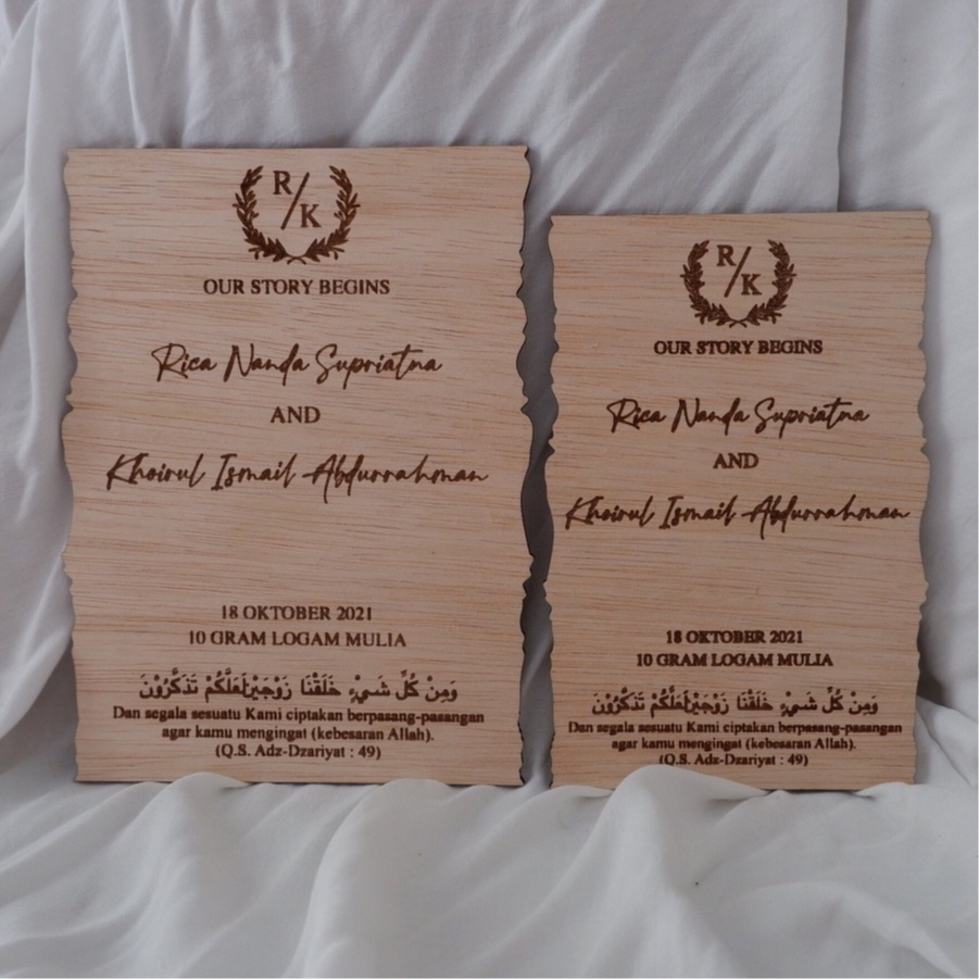 

92. Plywood Kayu Grafir Bentuk Kertas Vintage Ukir Hiasan Mahar Anggrek Orchid