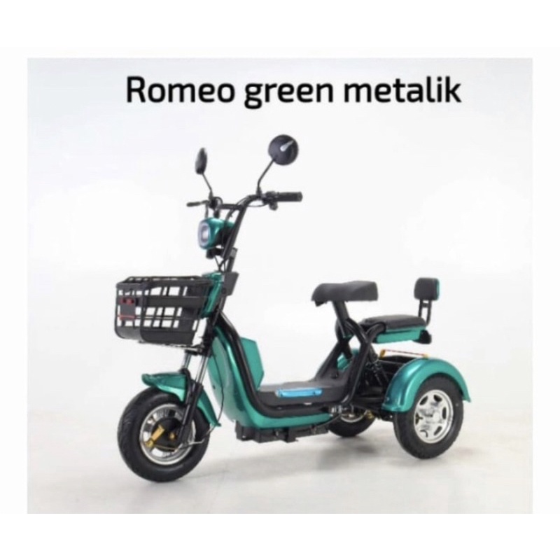 Sepeda Motor Listrik Tipe Romeo Uwinfly Roda Tiga Drum break Sistem By Uwinfly Garansi SNI-4