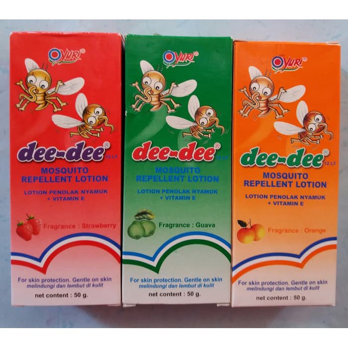 Dee-Dee Penolak Nyamuk Anak-Anak Guava,Org,Straw 50gr