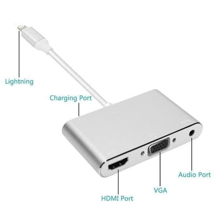 Converter Lightning To HDMI VGA Audio To HDTV VGA adapter converter