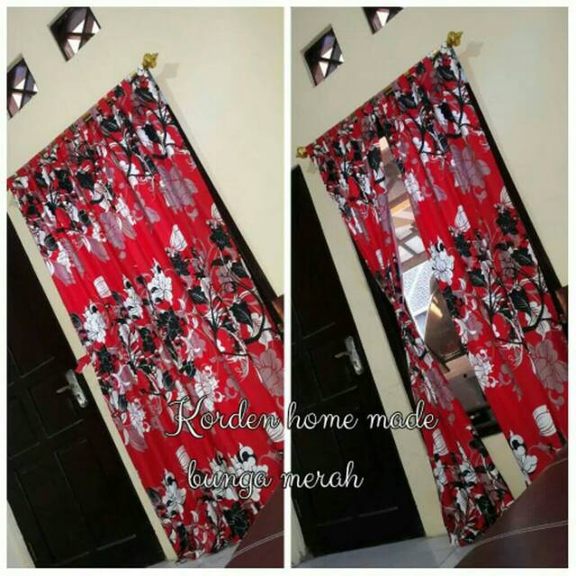 hordeng/gorden motif ornamen merah