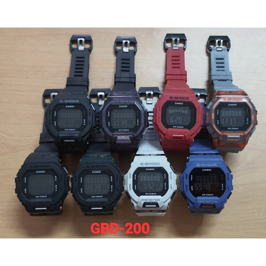 AUTOLIGHT !!!!! JAM TANGAN PRIA GSHOCK CASIO GBD200 DIGITAL FREE BOX KALENG / GD 200 / GB 200 / GA 200