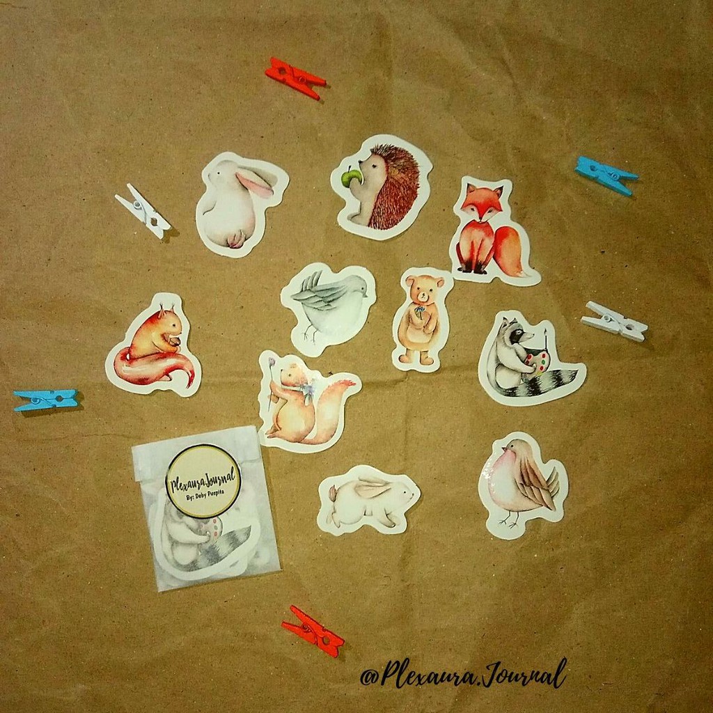 

Sticker Bujo Planner Animal Forest Korean Style Scrapbook