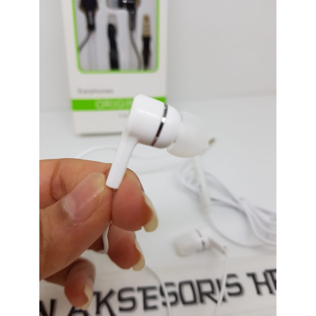 Headset OPPO Handsfree OPPO BIASA Earphone in Ear Bud Headphone Ear Set Universal 3.5mm MURAH