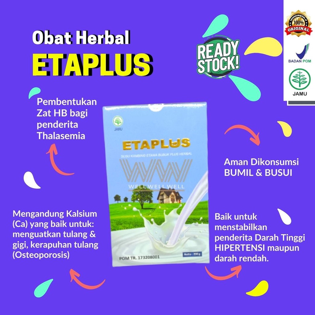 

ETAPLUS SUSU KAMBING ASLI | SUSU ETAWA | SUSU KESEHATAN | HERBAL | ORIGINAL | JAMU | HALAL MUI | BPOM