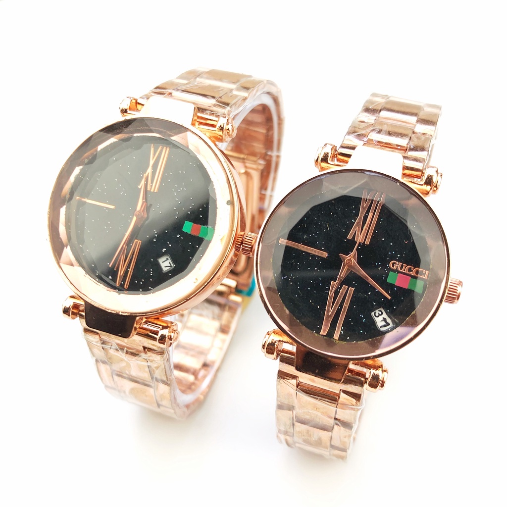 COD✅Jam Tangan Couple Strap Rantai Tangal Fashion Watch Analog Wanita Pria Impot Murah W06 W96 W108