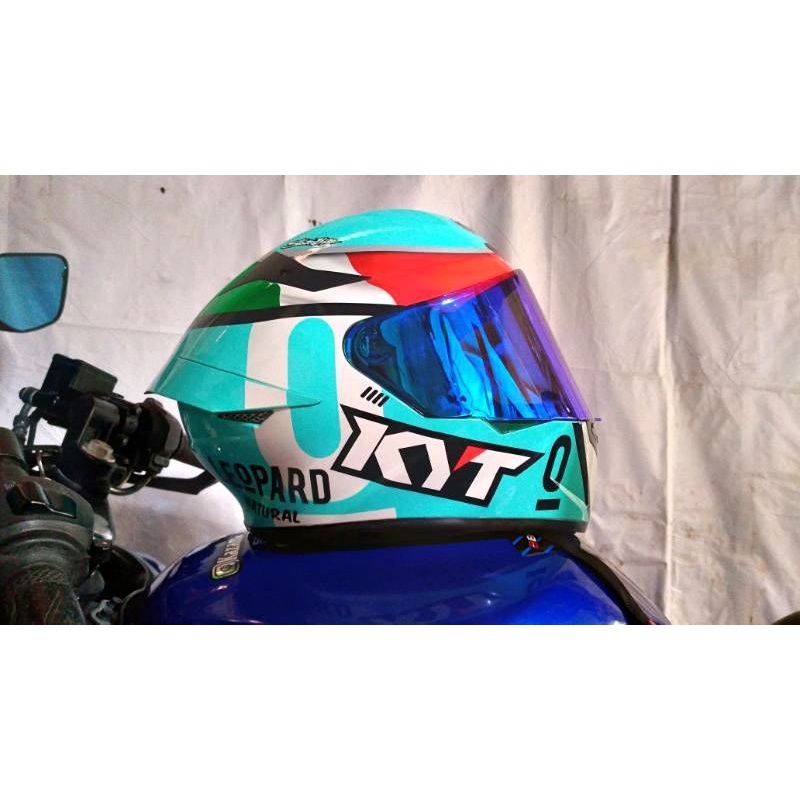 KACA HELM KYT TT-COURSE IRIDIUM BLUE iridium RED Silver Gold FLAT VISOR TTC Visor R10 K2R RC7 Vendetta 2 Falcon NFR