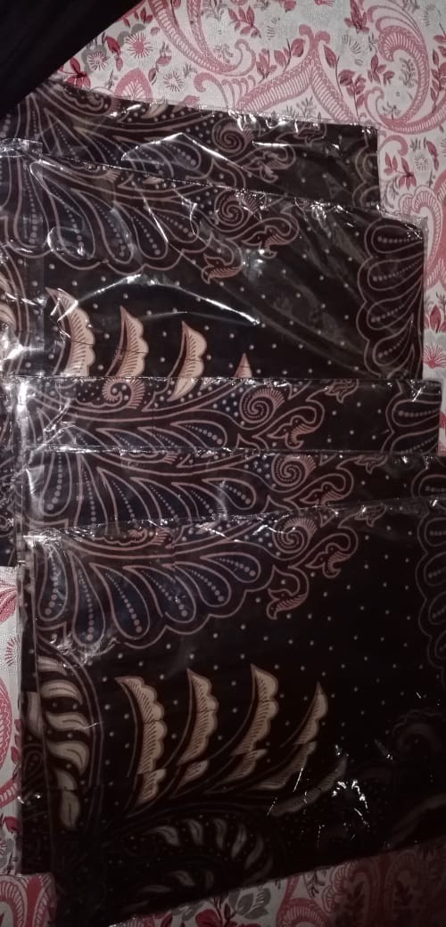 Size M L Xl Xxl Jumbo Bswart Batik Hrb026 Kenongo Hem Batik Monochrom Semut Coklat Kemeja Batik Pria