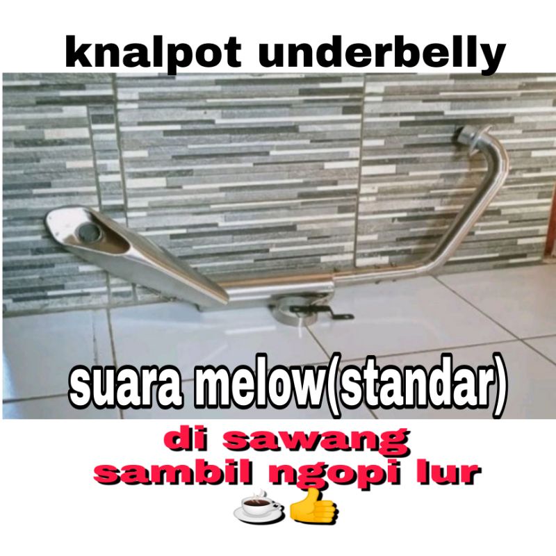 KNALPOT UNDERBELLY SUARA STANDAR ALUS BUAT MOTOR VIXION R15 MT15 CBR FACLIF CBR LOKAL CB NEW