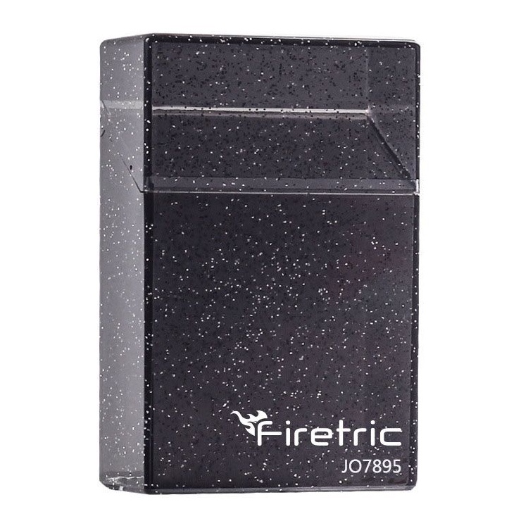 G8I Firetric Kotak Rokok Fashion Plastic Clear Cigarette Case 20 Rokok transparan Aluminium Jo7895 - Black Or-i