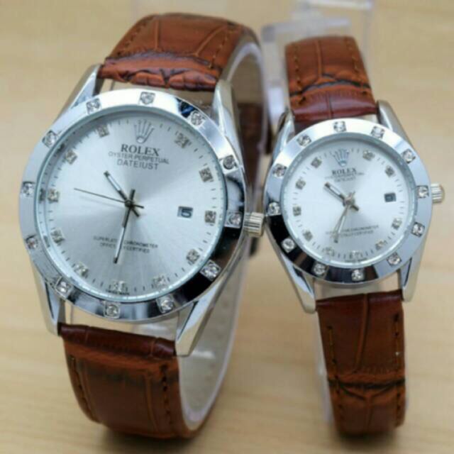 Jam Tangan Couple / Pasangan Rolex Simple Elegant
