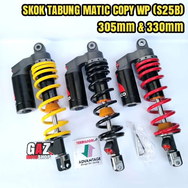 Shock Tabung Matic Copy WP 305mm 330mm Skok Shockbreaker Mio Beat Vario 125 150