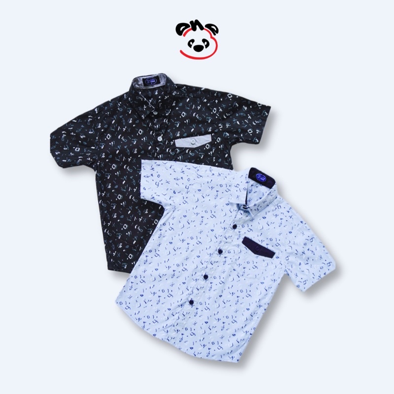 BiOne Kemeja Anak Laki Laki Print Motif Geometri BiOne Kemeja Anak Laki Laki Print Motif Geometri