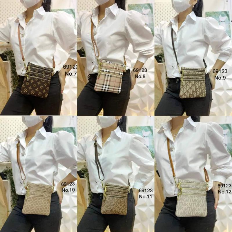 NEW ITEM tas fashion sling mini 3 sleting motif kode 69123